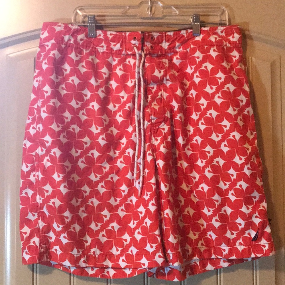 Nautica Swim Trunks Orange Swordfish